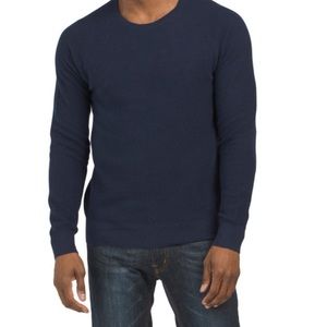 ONIA Deep Navy Waffle Knit Cotton And Cashmere Sweater M